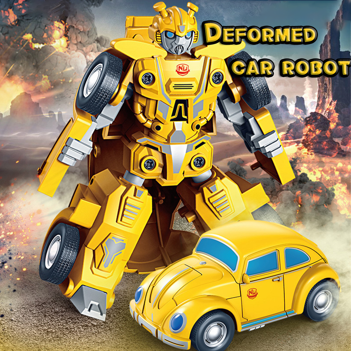 Vintage Collectible Cars - Transforming car robot, transforming vintage car