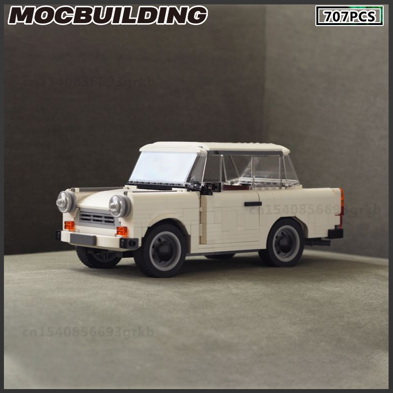 Vintage Collectible Toy Cars - MOC Building Block Vintage Automobile European