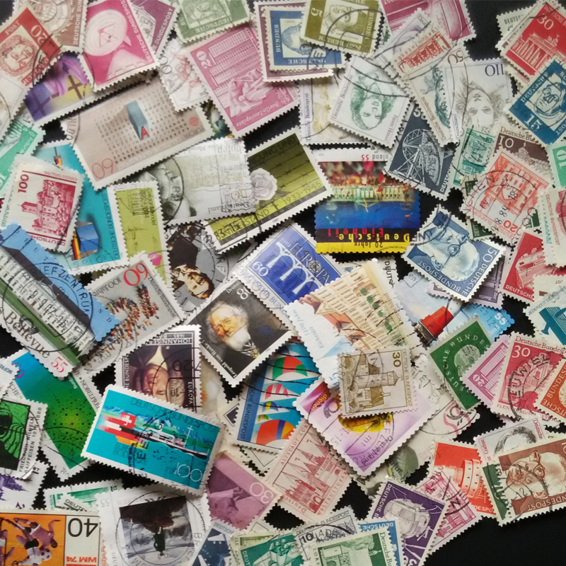Collectible Vintage Postage Stamps - 100 Different Germany Stamps Real Used
