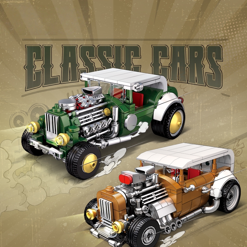 Retro vintage car building blo - Vintage Collectible Cars recensie en prijs