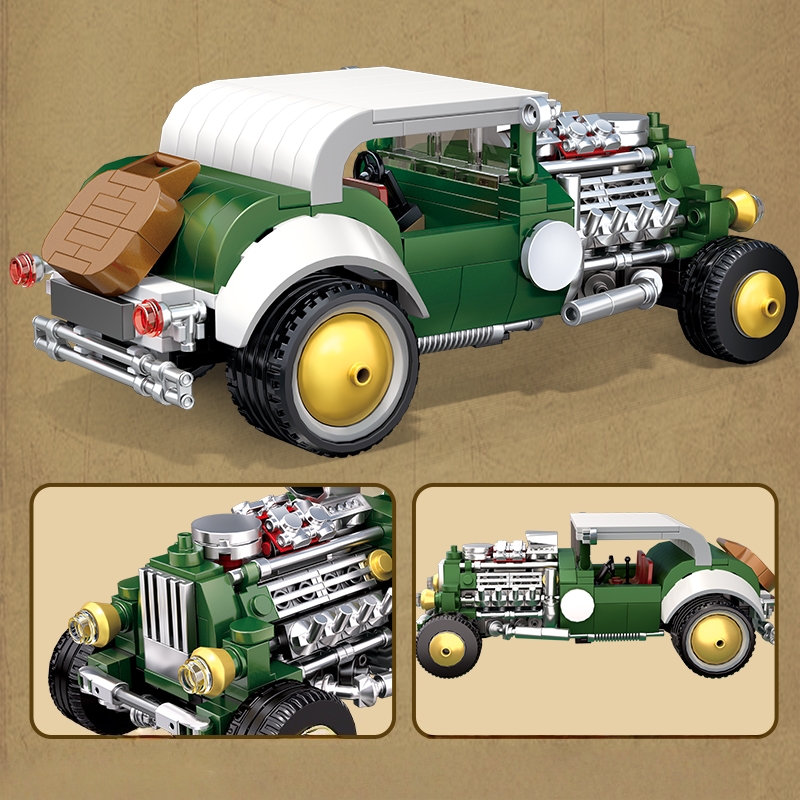 Retro vintage car building blo - Vintage Collectible Cars recensie en prijs