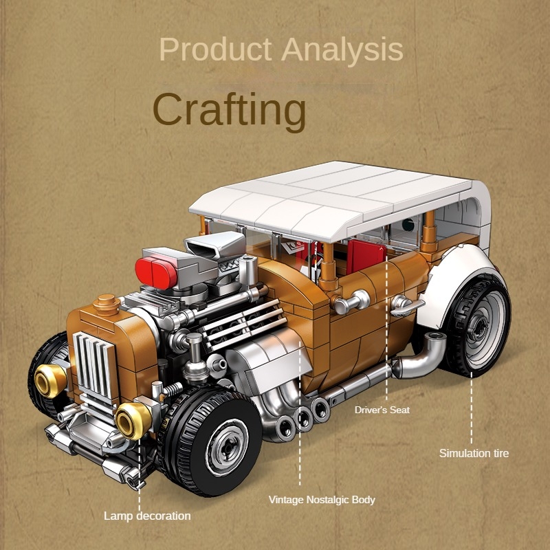 Retro vintage car building blo - Vintage Collectible Cars recensie en prijs
