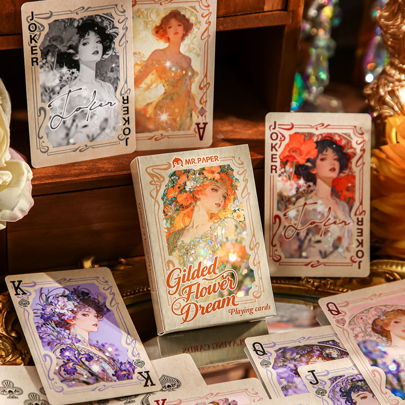 Mr.Paper 55pcs Gilded Flower D - Vintage Collectible Playing Cards recensie en prijs