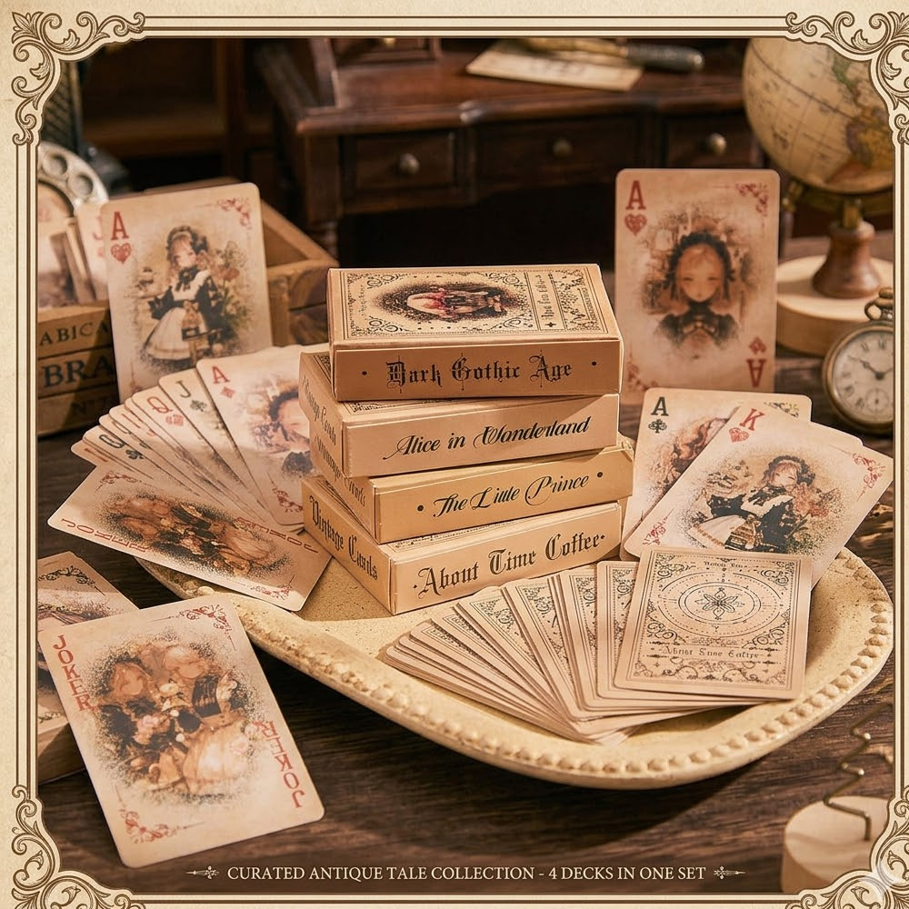 55retro anime girl playing car - Vintage Collectible Playing Cards recensie en prijs