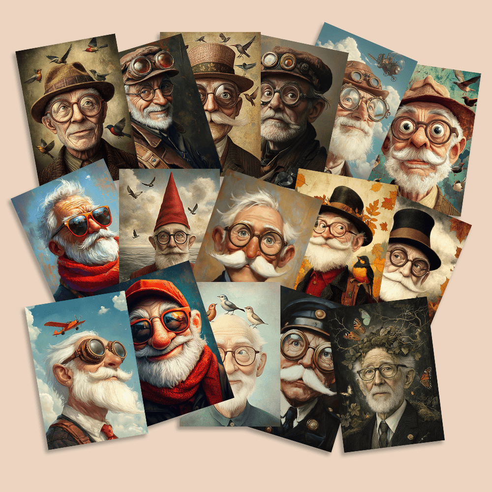 32pcs, vintage cute grandpa, p - Collectible Vintage Greeting Cards recensie en prijs