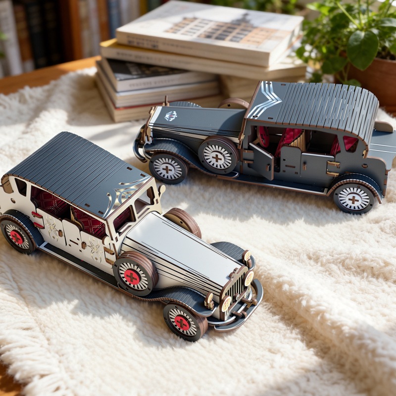DIY 3D Wooden Vintage Classic  - Vintage Collectible Cars recensie en prijs