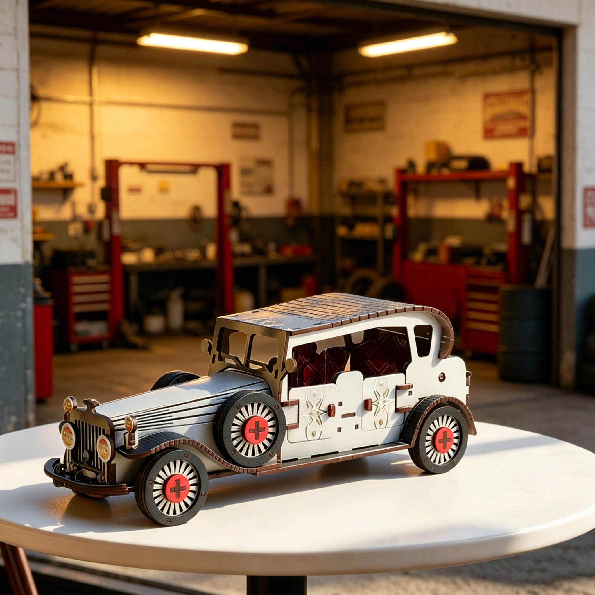 DIY 3D Wooden Vintage Classic  - Vintage Collectible Cars recensie en prijs