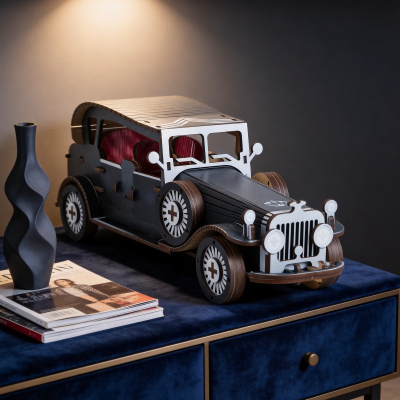 DIY 3D Wooden Vintage Classic  - Vintage Collectible Cars recensie en prijs