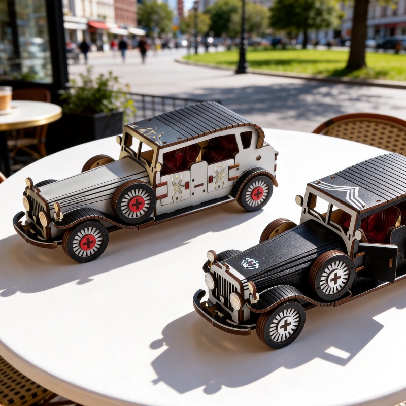DIY 3D Wooden Vintage Classic  - Vintage Collectible Cars recensie en prijs