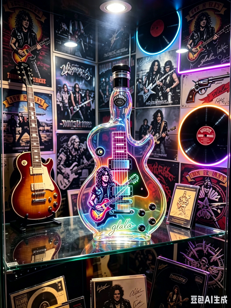 Guns N Roses Rock Band Guitar  - Vintage Collectible Liquor Bottles recensie en prijs
