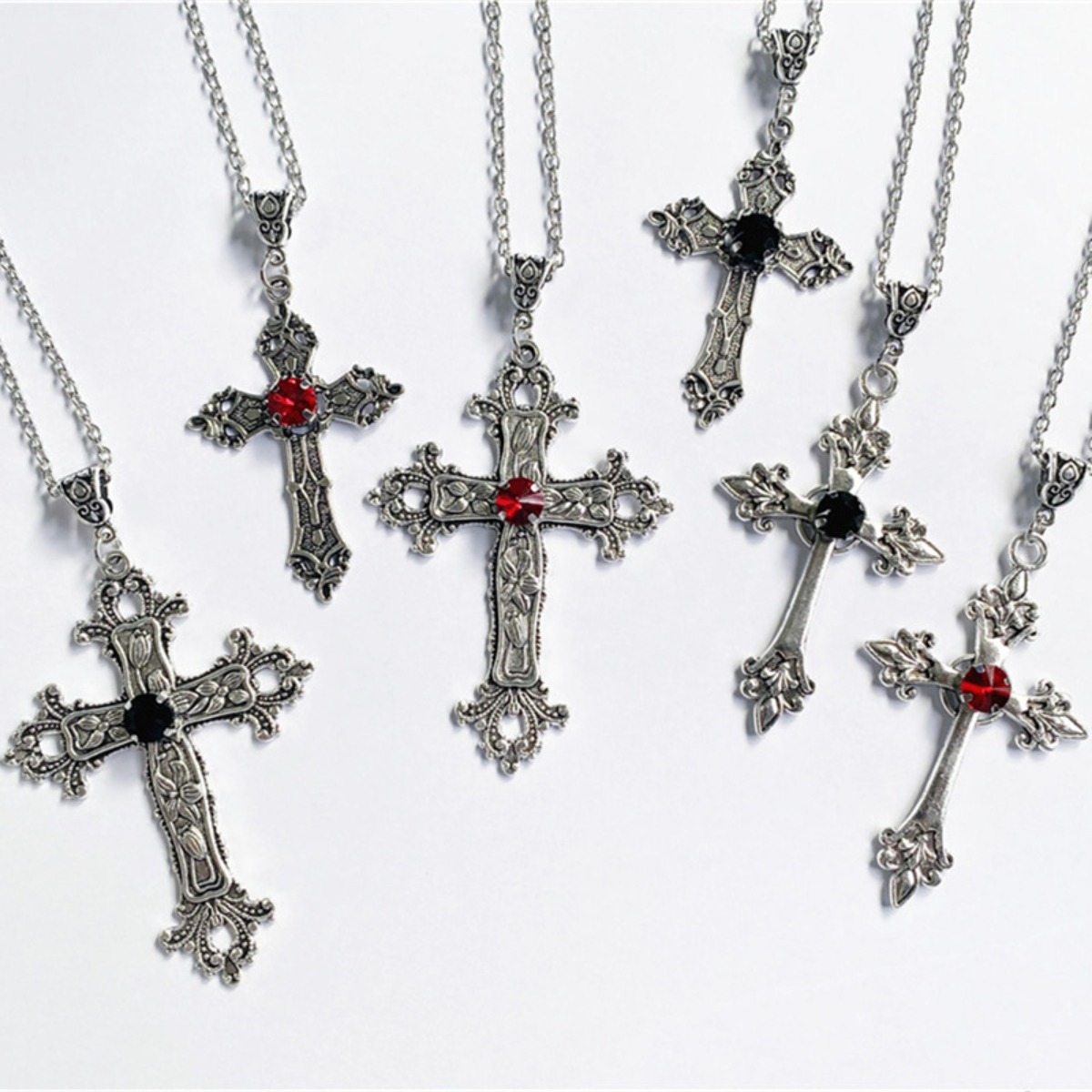 Punk Crystal Big Cross Pendant - Vintage Collectible Jewelry recensie en prijs