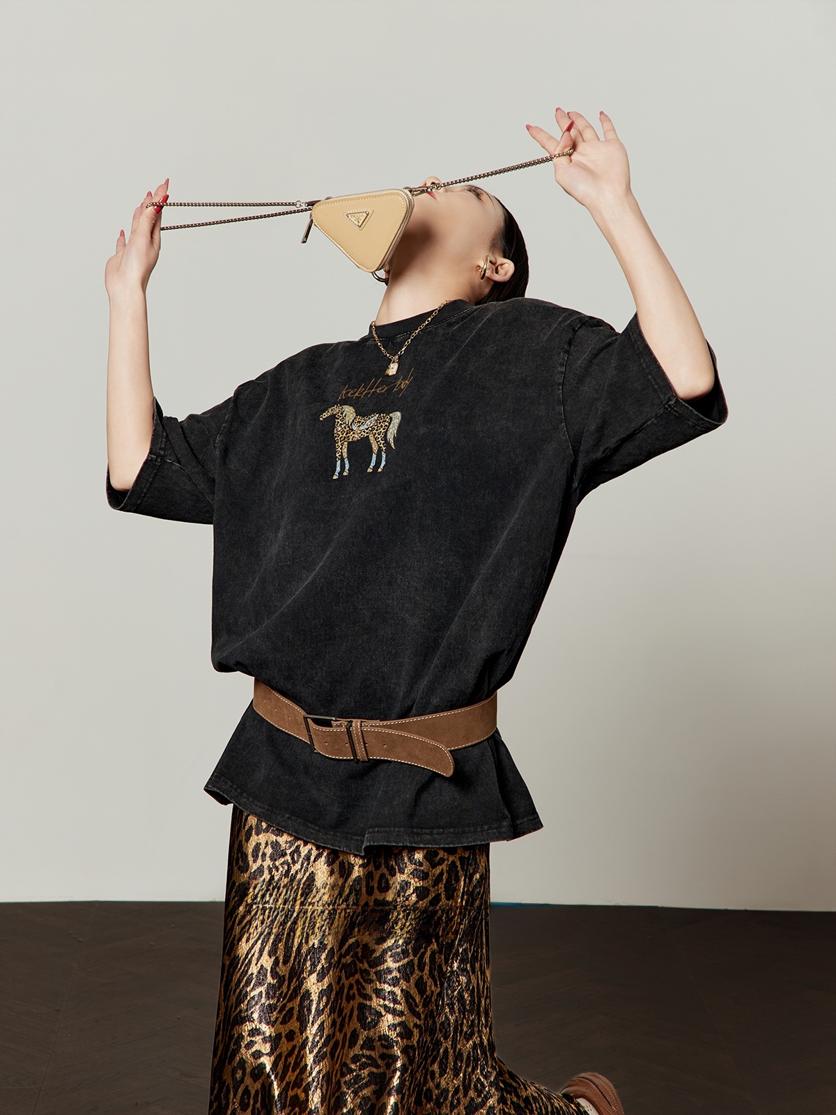 Black Leopard Print Short Slee - Collectible Vintage T Shirts recensie en prijs