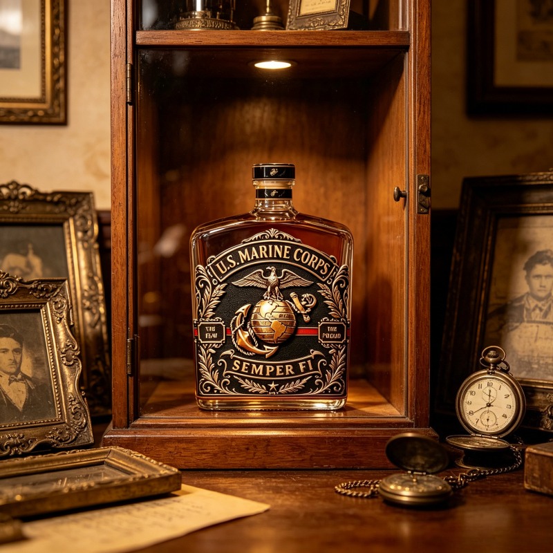 U.S. Marine Corps Whiskey Deca - Vintage Collectible Liquor Bottles recensie en prijs