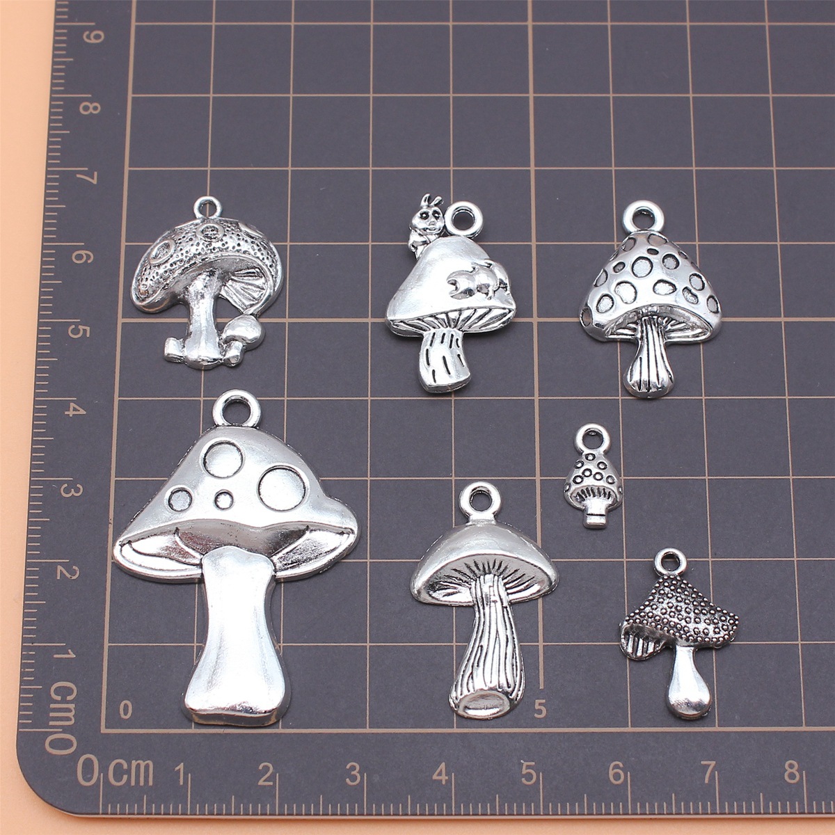 7pcs Antique Silver Color Mush - Vintage Collectible Jewelry recensie en prijs