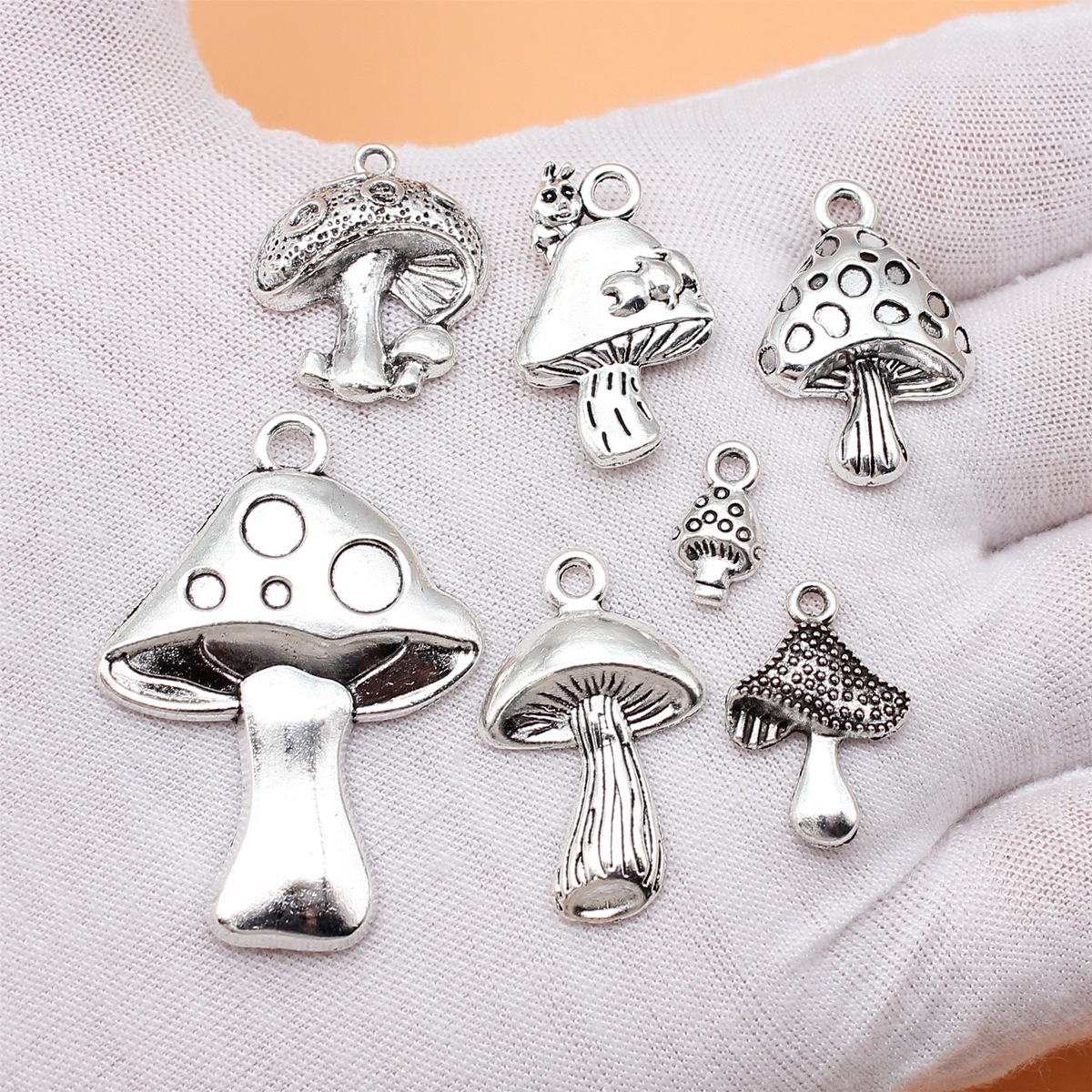 7pcs Antique Silver Color Mush - Vintage Collectible Jewelry recensie en prijs
