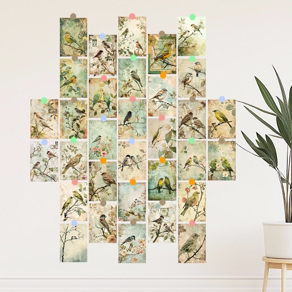 32pcs Vintage Bird Collage Pos - Collectible Vintage Greeting Cards recensie en prijs
