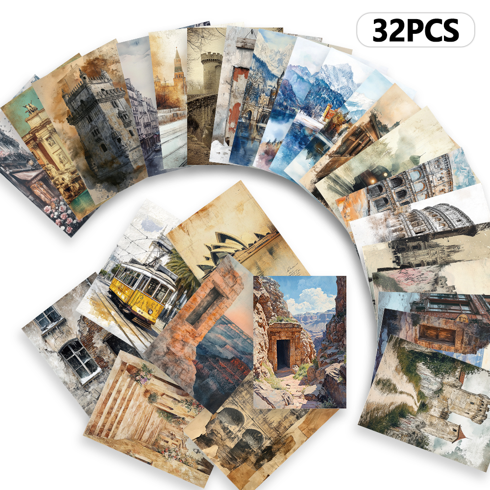32pcs Vintage European Landmar - Collectible Vintage Greeting Cards recensie en prijs
