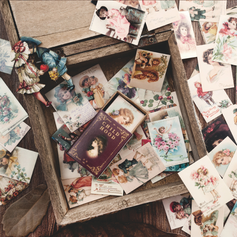100pcs Vintage Stamp Book coll - Collectible Vintage Greeting Cards recensie en prijs