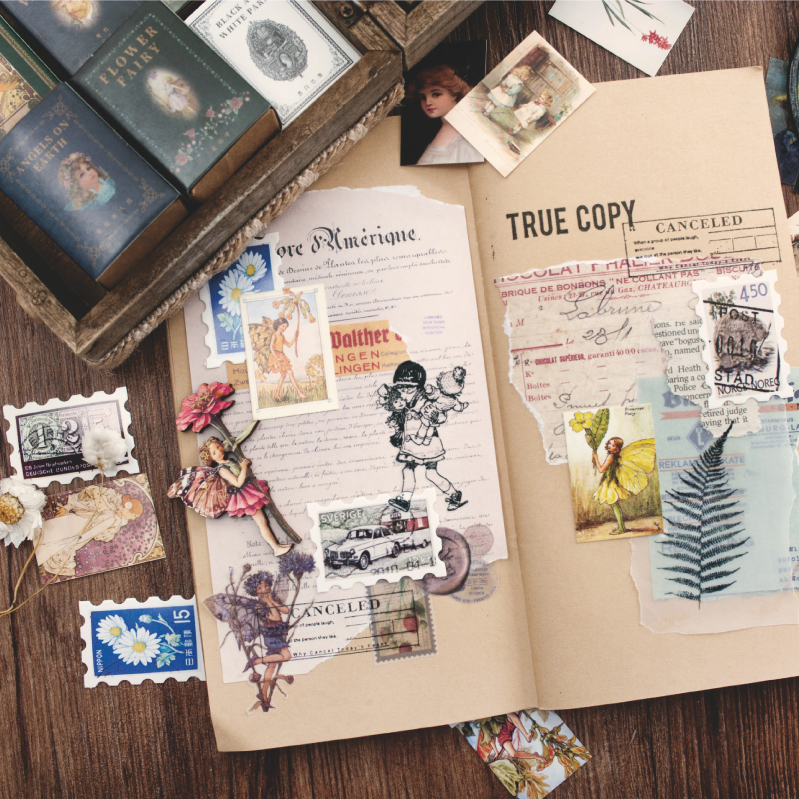 100pcs Vintage Stamp Book coll - Collectible Vintage Greeting Cards recensie en prijs