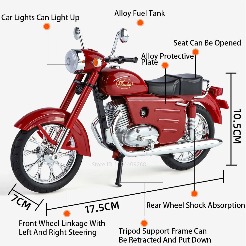 1:10 Scale XF250 Motorcycle Mo - Vintage Collectible Toy Cars recensie en prijs