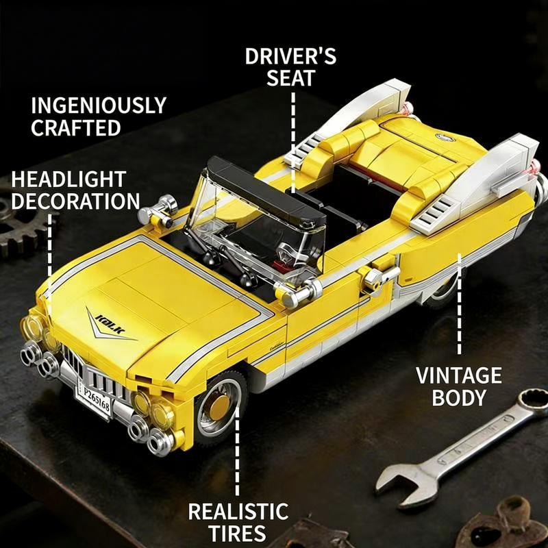 Yellow Vintage Convertible Car - Vintage Collectible Toy Cars recensie en prijs