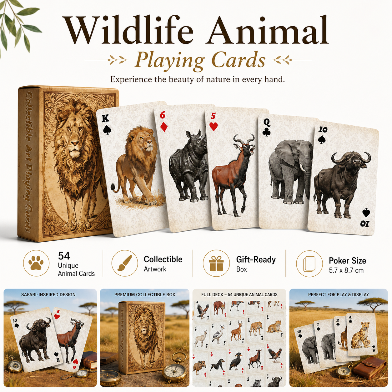 1A set Vintage Wildlife Animal - Vintage Collectible Playing Cards recensie en prijs